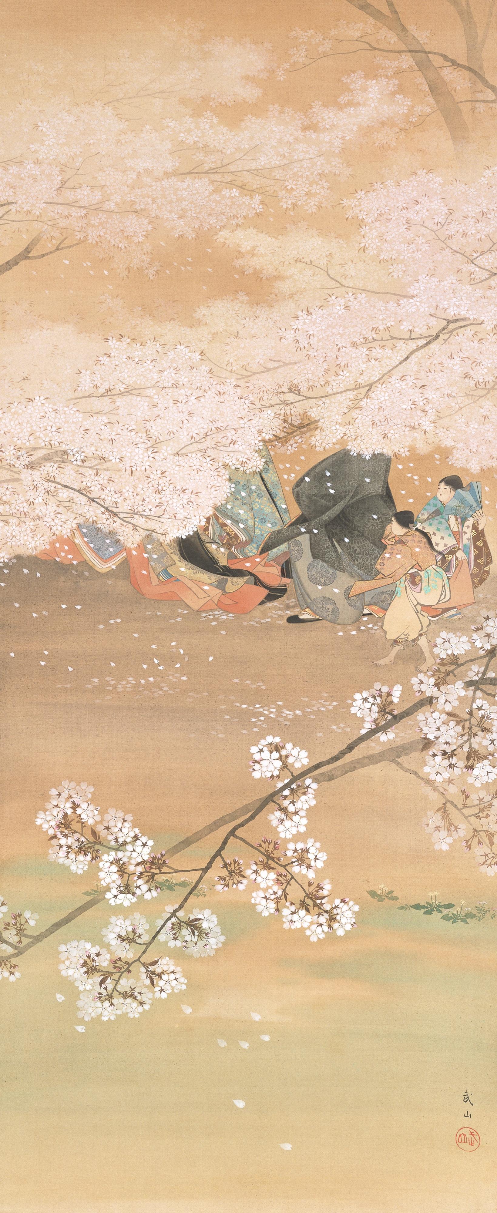 木村武山_「貴紳観桜図」_L